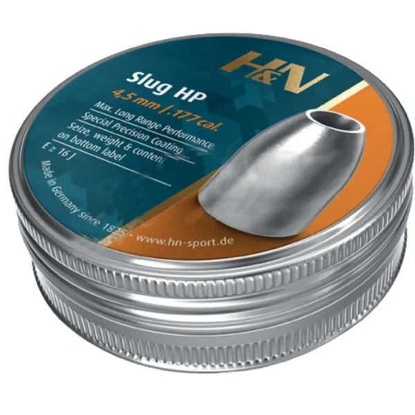 Свинцовые пули H&N Slug HP, 4,5 мм 1.3 г, 250 шт/уп (96345102001)